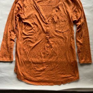 Lucky Brand Long Sleeve V Neck Tee Shirt